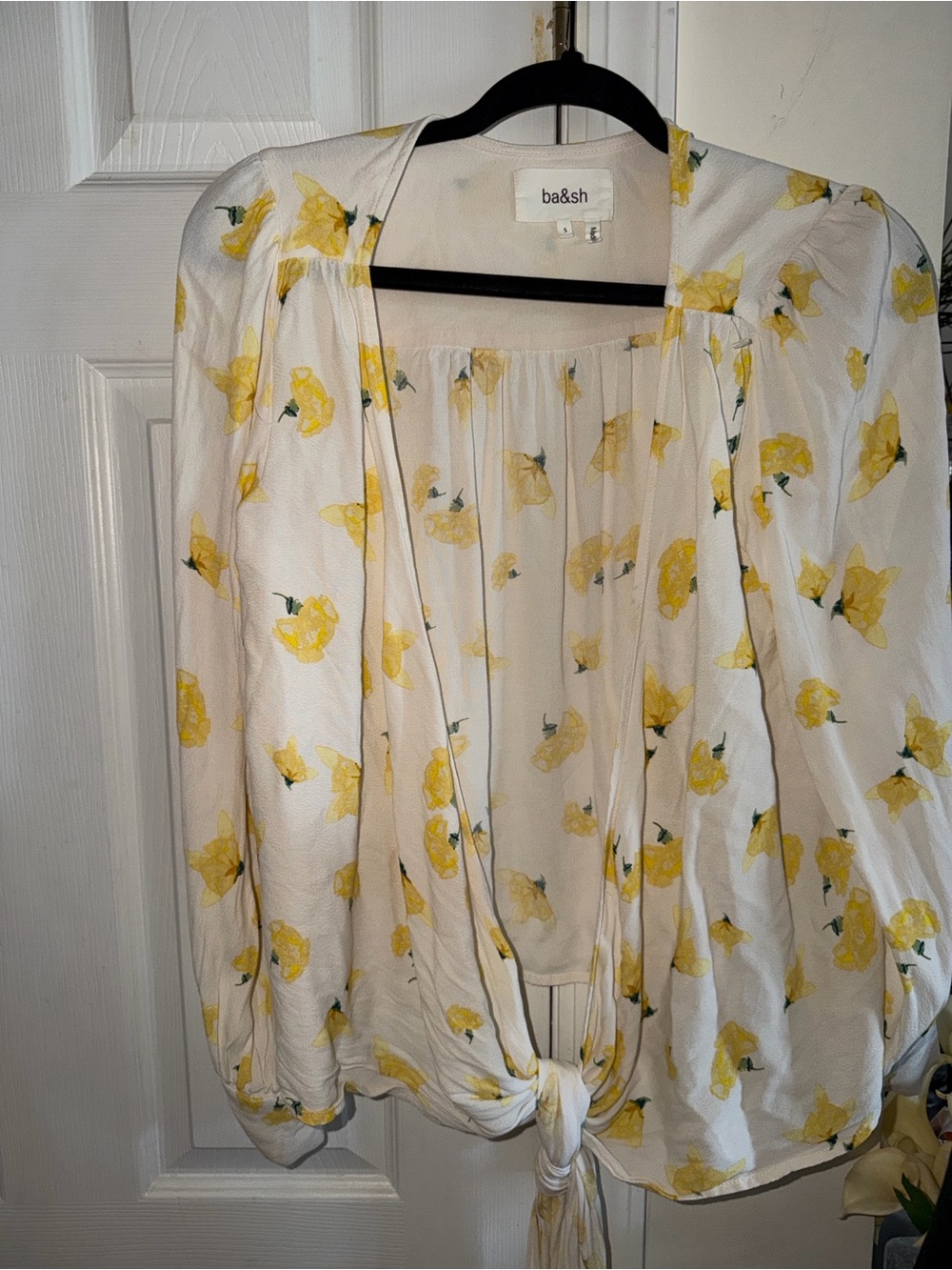ba&sh Koxie Floral Print Wrap Top